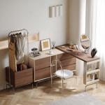 Closets Bedside Vanity Table Modern Bedroom Makeup Mirror Desk Dressing Table Wood Cosmetics Mesa De Maquillaje Home Furniture