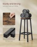VASAGLE Bar Stools, Set of 2 Bar Chairs, Steel Frame, 25.2 Inch Tall, for Kitchen Dining, Easy Assembly, Industrial Design, Rustic Brown and Black ULBC32X