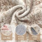 Micgeek Area Rug Living Room - 9X12 Abstract Washable Large Soft Foldable Non Slip Rug Neutral Modern Low Pile Carpet for Bedroom Nursery Dining Room Farmhouse Home Office Indoor - Brown