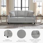 Signature Design by Ashley Adlai Casual Sofa with 2 Toss Pillows, Light Gray