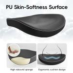 Ergalithic Ergonomic Office Chair-Computer X-Shaped Chair Mesh PU Leather with Adjustable Lumbar Support-Executive Desk Chair High Back with Headrest Flip-Up Arms for Long Hours (Black)