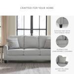 Signature Design by Ashley Adlai Casual Sofa with 2 Toss Pillows, Light Gray