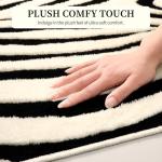 YIHOUSE 6×9 Ft Area Rugs for Living Room: Modern Washable Rug - Abstract Black and Cream White Rug for Bedroom Dining Room Office Playroom Nursery Home Decor - Nonslip Non-Shedding Striped Rugs