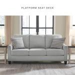 Signature Design by Ashley Adlai Casual Sofa with 2 Toss Pillows, Light Gray