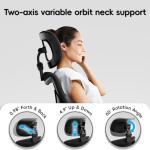 Ergalithic Ergonomic Office Chair-Computer X-Shaped Chair Mesh PU Leather with Adjustable Lumbar Support-Executive Desk Chair High Back with Headrest Flip-Up Arms for Long Hours (Black)