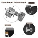 47.2" W Storage Cabinet with 3 Drawers, Fluted Buffet Cabinet with Storage, Large Sideboard with 2 Door, Modern Mid Century TV Stand Coffee Bar Cabinets for Living Room, Kitchen, Entryway
