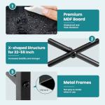 OLIXIS 47 Inch Home Office Desk, Small Computer Work Table with X-Shaped Reinforcement, Home Simple Modern Writing Study Table, Black