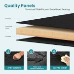 OLIXIS 47 Inch Home Office Desk, Small Computer Work Table with X-Shaped Reinforcement, Home Simple Modern Writing Study Table, Black