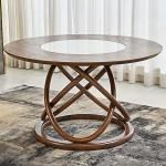Nordic Luxury Traditional Solid Wooden Dining Room Furniture Wood Round Dining Table Set 4 Chairs