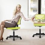 Sweetcrispy Office Chair, Ergonomic Low-Back Mesh Rolling Work Swivel Chairs with Wheels, Armless Comfortable Seat Lumbar Support for Home, Bedroom, Study, Student, Adults,Classic Green