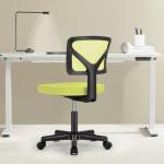 Sweetcrispy Office Chair, Ergonomic Low-Back Mesh Rolling Work Swivel Chairs with Wheels, Armless Comfortable Seat Lumbar Support for Home, Bedroom, Study, Student, Adults,Classic Green