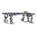 Feitian tea table platinum crystal coffee table ice sculpture transparent premium tea table
