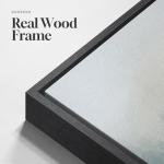 Large Framed Abstract Nature Landscape Wall Art for Living Room, 3 Piece Blue Watercolor Canvas Prints Paintings Artwork for Walls, Misty Lake Mountain Pictures for Hallway Office Wall Decor 24x36 In