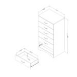 South Shore Step One 6-Drawer Lingerie Chest Pure White, Contemporary