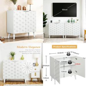 contemporary buffet cabinets with adjustable shelves and ample storage for dining area