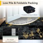 RELEANY Washable Area Rugs 5'x7' Non-Slip Modern Abstract Soft for Living Room Entryway Bedroom Nursery, Print Pattern, Dark Black Gold