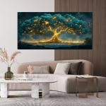 Canvas Wall Art Decor Artwork for Walls Green Wall Art Decor Tree of Life Wall Art for Living Room Wall Art Paintings Prints Gold Tree Wall Decor Art Art Work for Room Home Office Wall Decor 24" X 48"