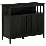 HOMCOM Sideboard Buffet Cabinet, Coffee Bar Cabinet with 2 Doors and Adjustable Shelves, Console Table for Kitchen Entryway Living Room, Black
