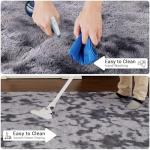 GarveeHome 9x12 Fluffy Area Rug- Shag Area Rug for Living Room, Shaggy Large Indoor Thick Living Room Carpet with Non-Slip Backing, Soft Plush Carpet for Bedroom, 9x12, Tie-dye Dark Grey