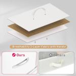 Mifuro Tall Dresser for Bedroom, Vertical Storage Organizer Tower with 6 Drawers, Chest of Drawers with Fabric Bins, Steel Frame, Wood Top for Bedroom, Closet, Entryway- White