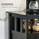 HOMCOM Sideboard Buffet Cabinet, Coffee Bar Cabinet with 2 Doors and Adjustable Shelves, Console Table for Kitchen Entryway Living Room, Black