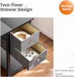 Compact Black Computer Desk with Storage and Hook