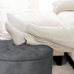 YUUIJOAA 30 Inch Round Storage Ottoman,Modern Tufted Ottomans,Circular Coffee Table with Removable Top,Upholstered Large Ottoman with Storage Footrest Stool for Bedroom Living Room (Grey)