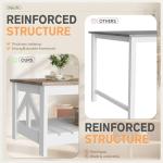 YESHOMY Farmhouse Coffee Table, Coffee Tables for Living Room, Farmhouse Square Coffee Table with Storage, Couch Table, Small Tables for Small Spaces, Gray & White