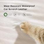 amseatec Criss Cross Chair with Armrests & Wheels, PU Leather Vanity Chair, Comfortable Adjustable Swivel Computer Office Desk Chairs for Home, Make Up, Bed Room (Cream)