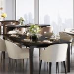 GarveeHome 78.7 in Industrial Dining Table for 6, Wooden Long Dinner Table with Mortise Tenon Design, Kitchen Table with Sturdy Metal Legs, for Dining Room Home Office Living Room, Black