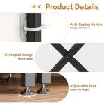 Shintenchi Triple Column 5 Tier Bookshelf, Industrial Large Bookcase Display Shelves, Large Etagere Bookshelf,Wide Book Shelf Book Case for Home & Office, Rustic Brown