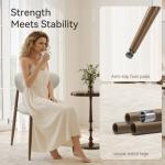 MALOL Dining Chairs Set of 4, Curved Back Kitchen Room Chairs with Metal Legs and Anti Slip Pads, Upholstered Dining Chair for Home and Restaurant, Beige