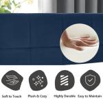 Queen Size Corner Bed Frame with Storage Drawers, Comfortable Backrest and Armrests, Velvet Tufted Corner Bed Frame Queen Size, Upholstered Daybed for Bedroom, Living Room, Guest Room, Dark Blue