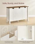 VASAGLE LIRY Collection - Buffet Cabinet, Coffee Bar Cabinet with 3 Drawers, Adjustable Shelves, Sideboard Storage with Cable Holes, Drawer Dividers, Rustic White and Honey Brown UBBK371W01V1