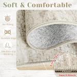 Washable Rug 8x10 Area Rugs for Living Room: Large Neutral Soft Rug Abstract Non Slip Low Pile Modern Carpet for Bedroom Kitchen Nursery Office Dining Room Indoor (Beige, 8'x10')