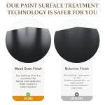 RoyalCraft Black 6 Drawer Dresser, Fluted Modern Wood Dresser, Double Chest of Drawers for Bedroom, TV Stand Storage Cabinet for Living Room