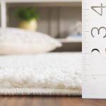 SAFAVIEH Arizona Shag Collection Area Rug - 8' Square, Ivory & Beige, Moroccan Diamond Design, Non-Shedding & Easy Care, 1.6-inch Thick Ideal for High Traffic Areas in Living Room, Bedroom (ASG743A)