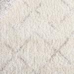 SAFAVIEH Arizona Shag Collection Area Rug - 8' Square, Ivory & Beige, Moroccan Diamond Design, Non-Shedding & Easy Care, 1.6-inch Thick Ideal for High Traffic Areas in Living Room, Bedroom (ASG743A)