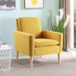 Modern Mustard Yellow Upholstered Accent Chair