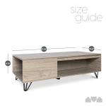 Milliard Modern Farmhouse Coffee Table with Storage Grey