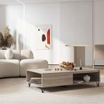Milliard Modern Farmhouse Coffee Table with Storage Grey