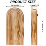 Set of 2 Wooden Vases with Pampas Grass and Eucalyptus – Boho Decor for Living Room, Modern Farmhouse Entryway or Bathroom, Rustic Art for Home Decoration