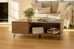 Milliard Modern Farmhouse Coffee Table with Storage Grey