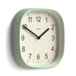 JONES CLOCKS® Sprite Wall Clock | Modern Retro Rounded Square Clock | 10 inch | Neo Mint Green | Easy to Read Numbers | Perfect for Kitchen or Office