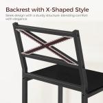 MAHANCRIS Bar Stools, Set of 2 Bar Chairs with Backrest and Footrest, 26" Tall Counter Bar Stools, Kitchen Breakfast Bar Chairs, Easy Assembly, for Dining Room, Black BAHB0901N1