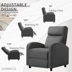 Adjustable Fabric Recliner Sofa - Aurora Grey