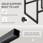 FIRAVOE Bar Stools Set of 3, Upholstered PU Leather Counter Height Barstools with Low Back and Thickened Metal Legs, Modern Chairs for Kitchen Island, Bar, Counter (Coffee Brown, 3Pcs 26" Bar Stools)