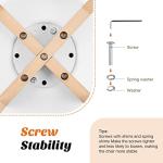 OLIXIS Dining Chairs Set of 8 Kitchen Mid Century Modern Chairs with Wood Legs and PU Leather Cushion for Living Room Bedroom Outdoor Lounge, White