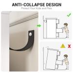 GarveeHome White Modern 6 Drawer Dresser with Gold Handles, Wooden Chest Dresser with Deep Drawers, Ample Storage Space, for Bedroom, Living Room and Entryway