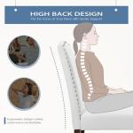 DUMOS Dining Chairs Set of 2, Moden PU Kitchen Table Chairs with Wooden Legs and Padded Seat for Dining Room/Kitchen/Living Room/Restaurant, Light Grey